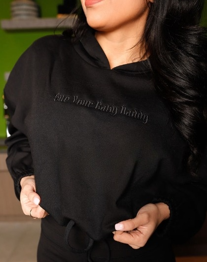 Sue Your Baby Daddy Low Cropped Hoodies