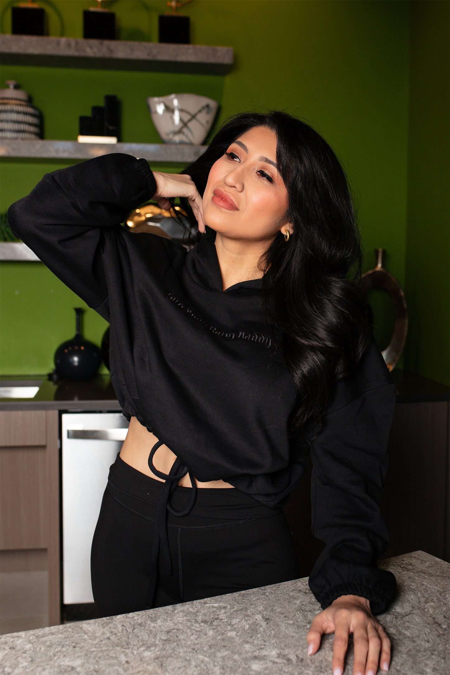 Sue Your Baby Daddy Low Cropped Hoodies